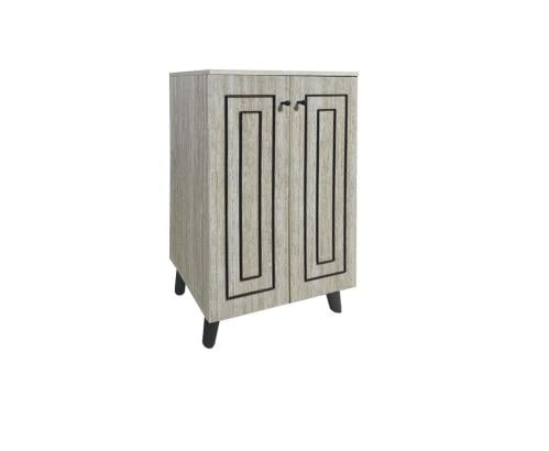 دولاب أحذية خشب مودرن بيج 2باب من كاما – تصميم عصري أنيق