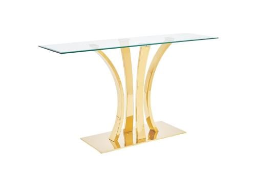 كونسول استيل زجاج لون ذهبي من كاما