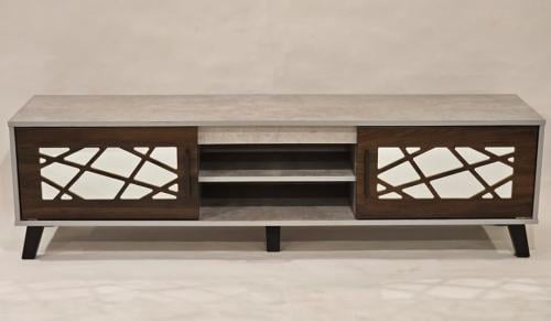 وحدة تلفزيون مودرن مقاس160 سم لون رمادي و بني مقدمة لكم من كاما