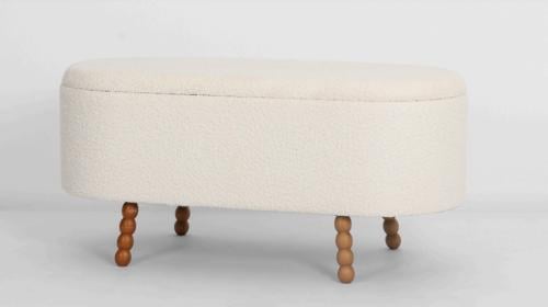 اريكة بصندوق مودرن لون بيج مقاس 80 سم  من كاما