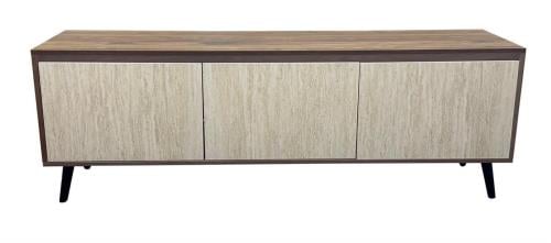 طاولة تلفزيون مقاس 160 لون بني * بيج خشبية بتصميم مودرن ومساحة تخزين عملية من كاما