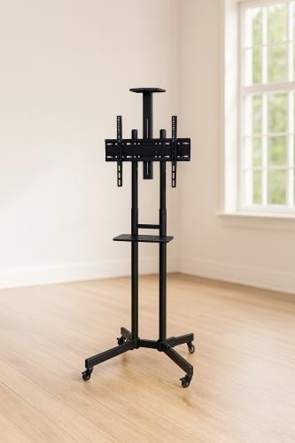 حامل شاشة متحرك مع رف متعدد الاستخدامات من كاما