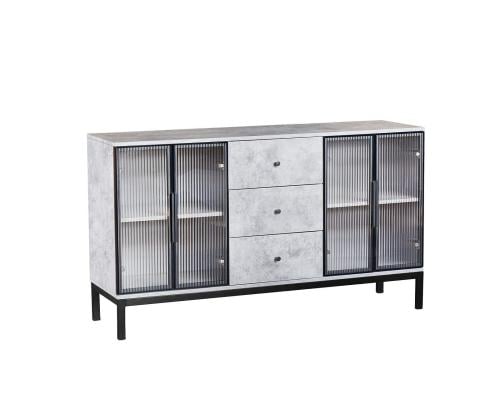 دولاب بوفيه خشب 160سم لون رمادي  من كاما