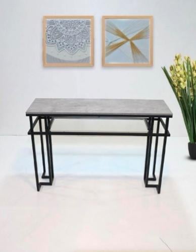 مدخل استقبال بتصميم موردن خشب مع زجاج لون رمادي من كاما