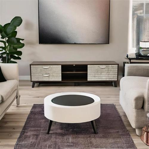 طاولة بلازما مقاس 160 سم لون رمادي من كاما