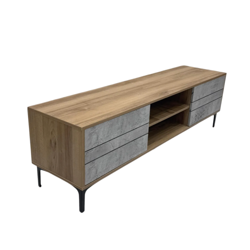 طاولة بلازما تصميم مميز لون بني و رمادي مقاس 160 سم من كاما