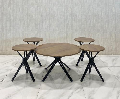 طقم طاولات خدمة متعدد الاستخدام خشبي ياتي ب 5 قطع مقدم لكم من كاما