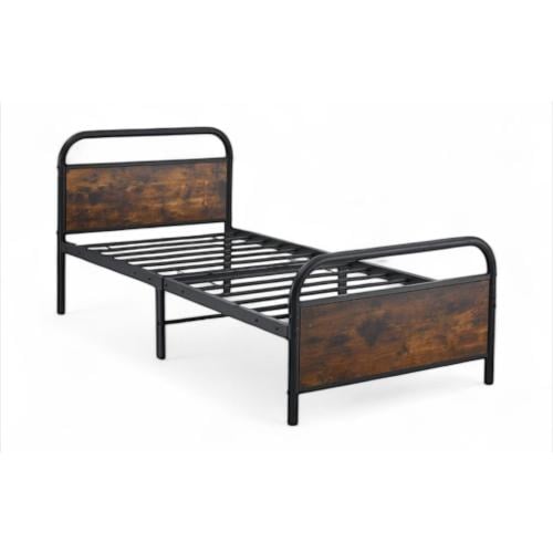 سرير حديد بتصميم مميز مقاس 90*190 لون أسود مقدم لكم من كاما