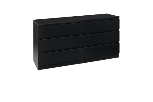 وحده ادارج  كلاسيكية بـ6 أدراج تصميم أنيق لون أسود من كاما