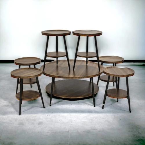 طقم خدمة خشب6+1 لون بني مقدم لكم من كاما