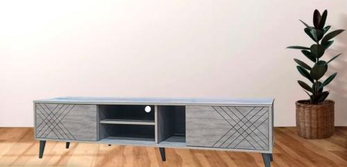 طاولة بلازما بتصميم مودرن 160سم لون رمادي من كاما