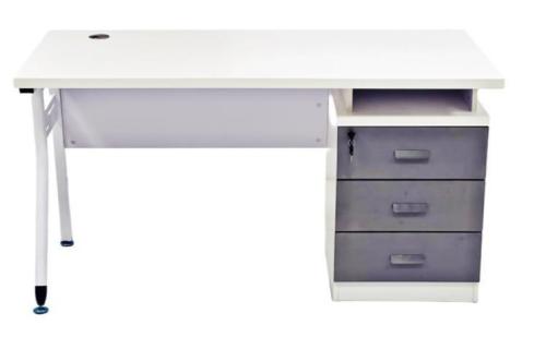 مكتب مودرن 140سم لون أبيض مقدم لكم من كاما