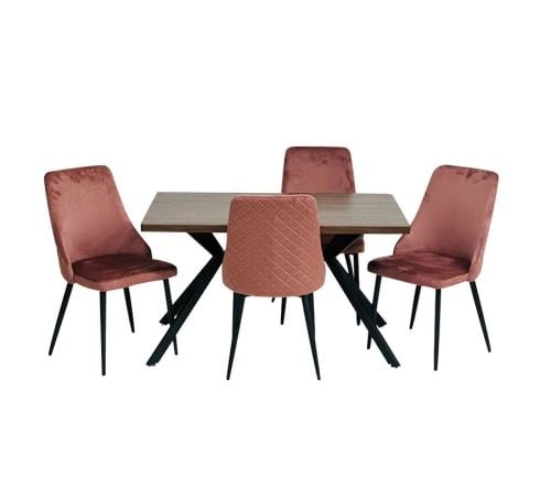 طاولة طعام 6 كرسي خشب تصميم عصري لون نبيتي مقدم لكم من كاما