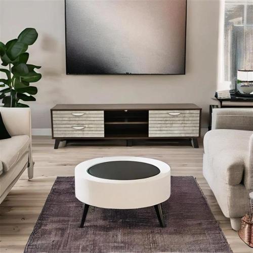 طاولة بلازما بتصميم جذاب لون بني*رمادي مقاس 180 سم مقدمة لكم من كاما