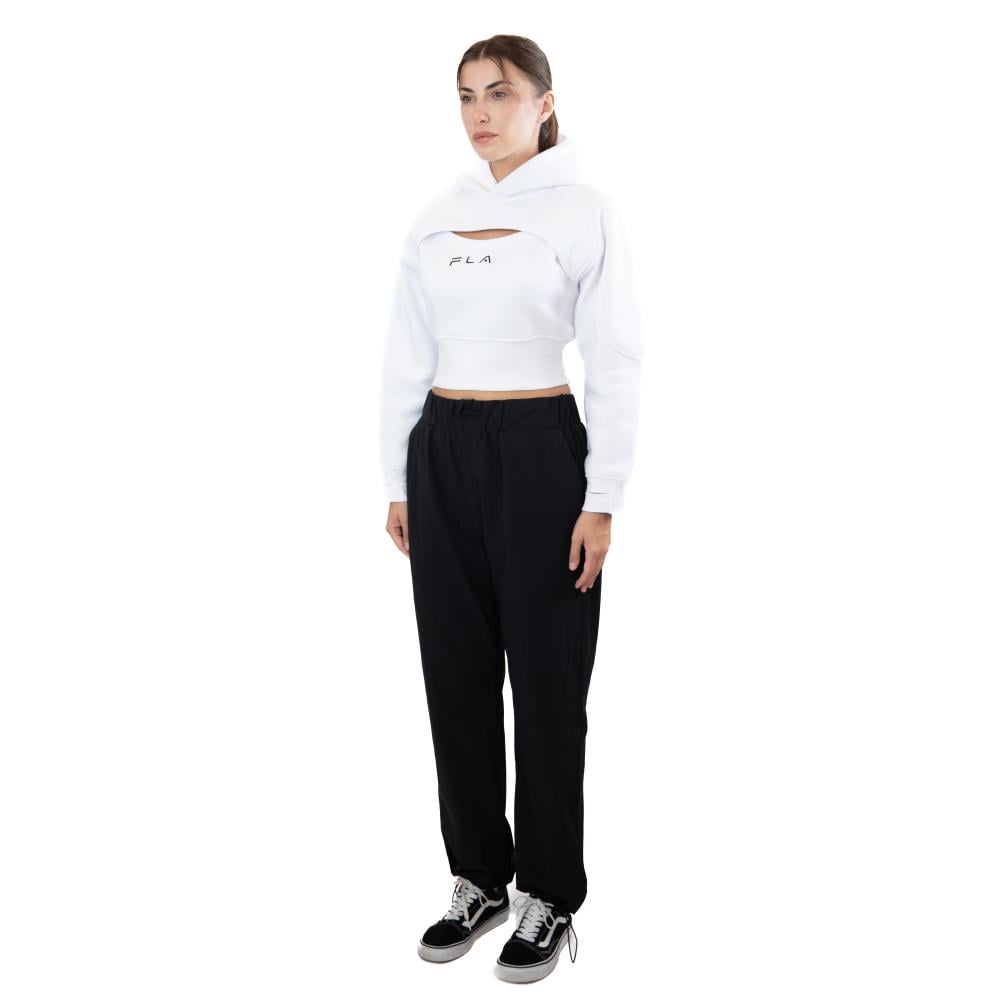 WHITE HOODIE CROP TOP