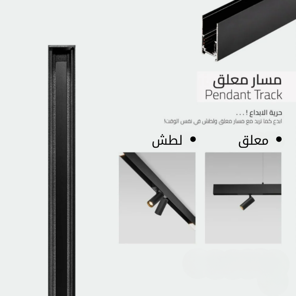 مجرى مسار مغناطيسي بارز لطش الطول (حسب الاختيار)