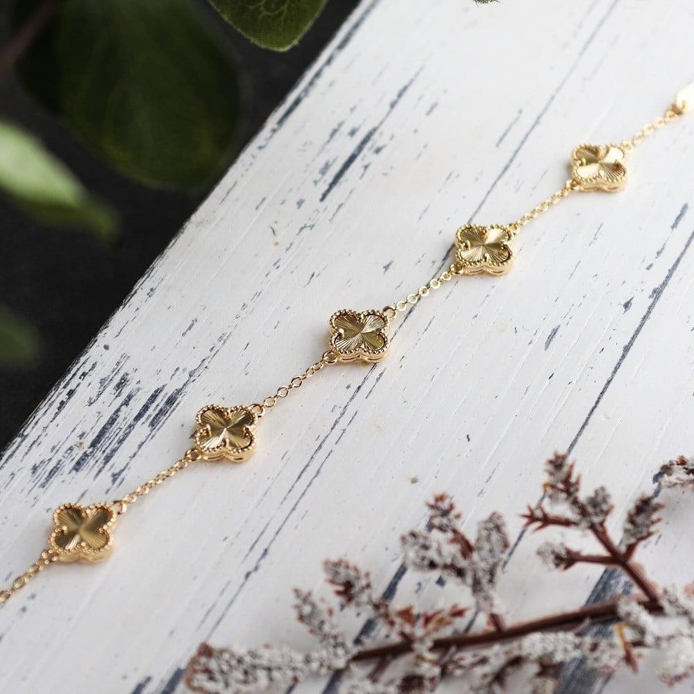 اسوارة فان كليف خمس وردات فضة عيار 925