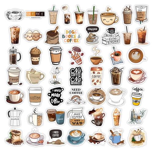 ملصقات القهوة 25pcs