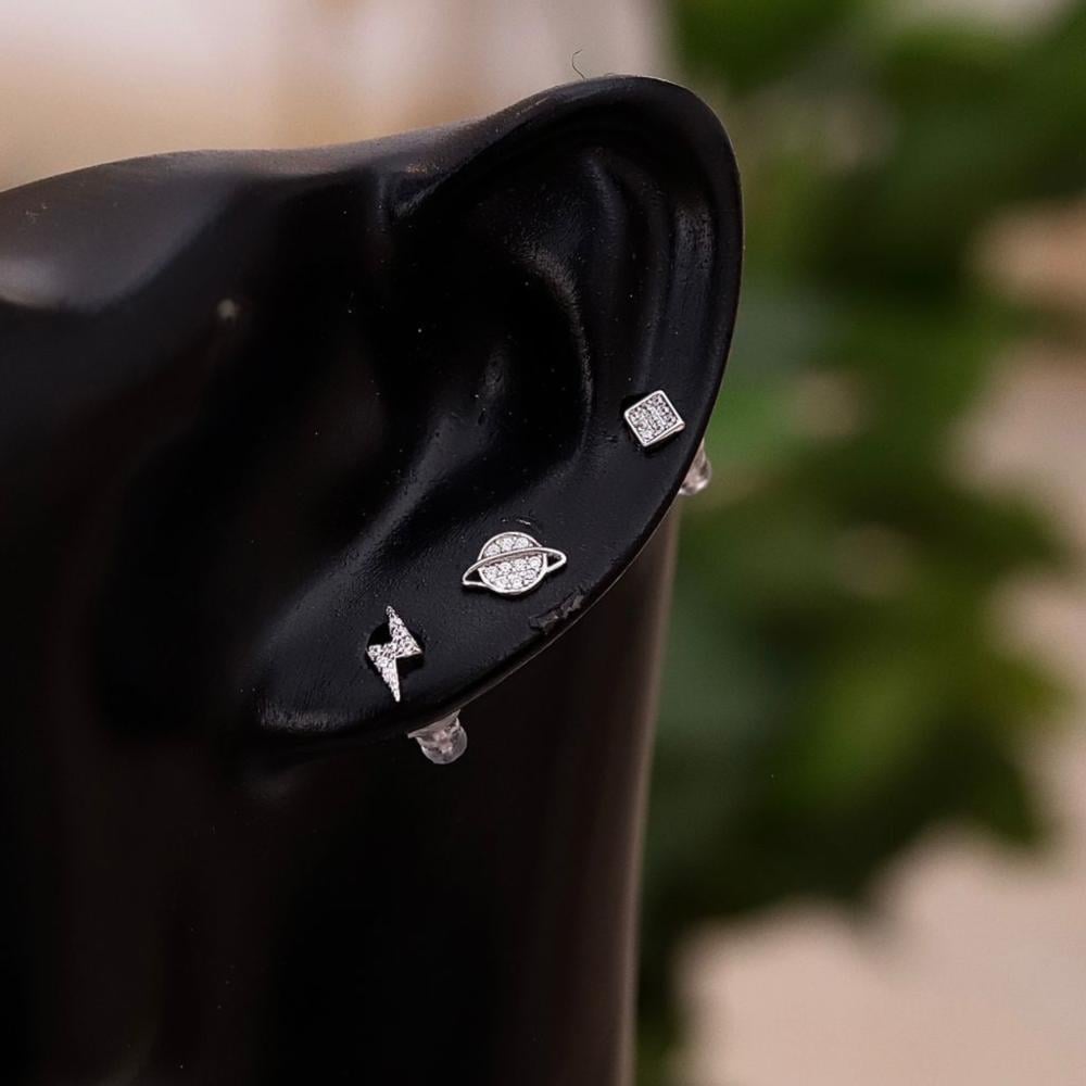 حلق 6 قطع فضة 925s