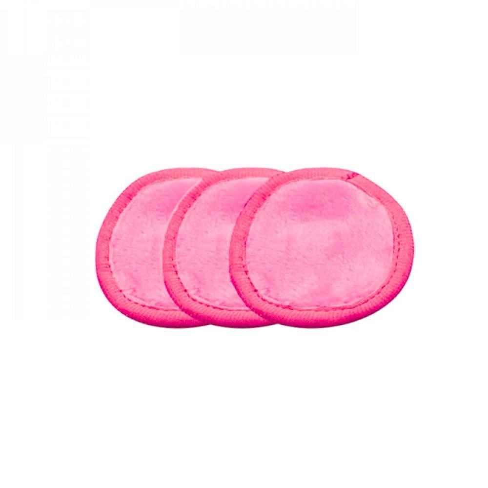 منشفة ازالة المكياج قابلة لاعادة الاستخدام من سيسليا-3قطع زهري فاتح