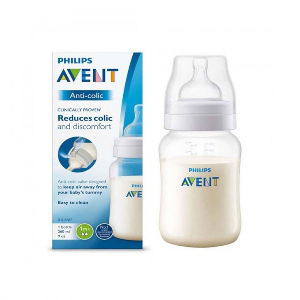 رضاعة بلاستيك مضادة للتقلصات من فيليبس افنت 260 مل
