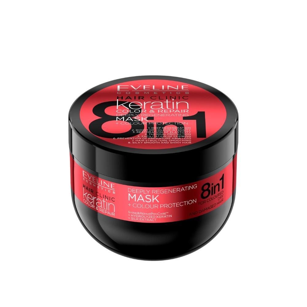 حمام كريم مجدد وحماية لون الشعر المصبوغ بالكيراتين من إيفلين - 500 مل