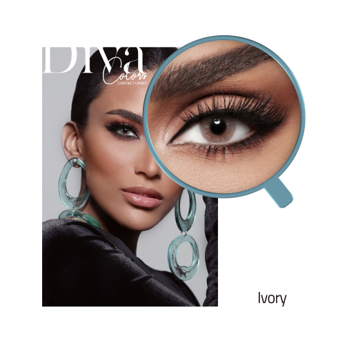 عدسات لاصقة اللون ايفوري Ivory من ديفا