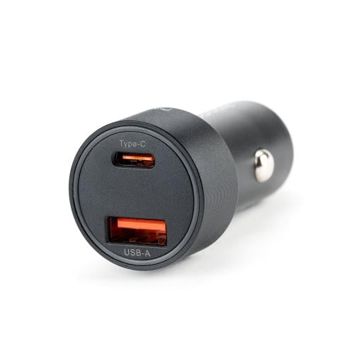 شاحن سيارة سريع 45 واط بمنفذين USB Type-C و USB Ty...