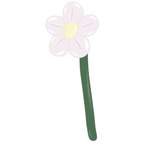 بالون وردة اقحوان مقلوب