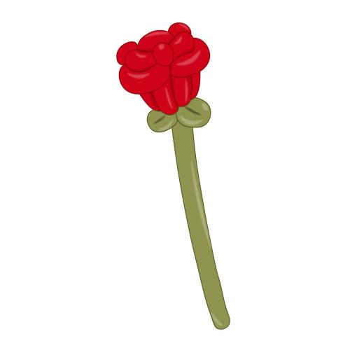 بالون وردة جوري