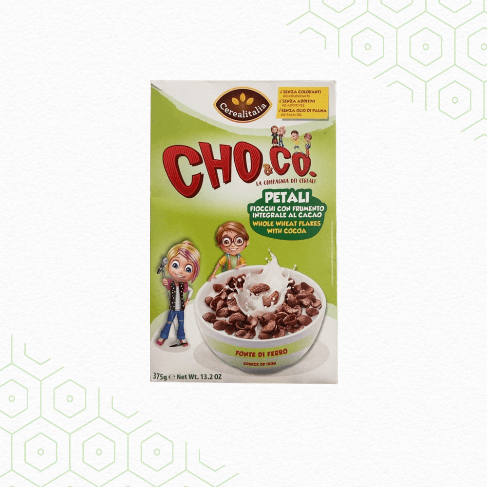 رقائق القمح بالشوكولاته CHO&CO. Cerealitalia - محترفين المكملات - أفضل متجر  مكملات غذائية في السعودية