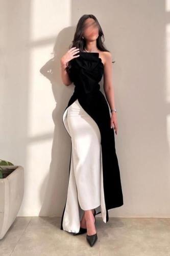 فستان اسود بقصه انيقه