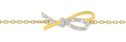 Gold plated bracelet with zirconia - DSB361Z18E - سوار مطلي بالذهب مع الزيريكون