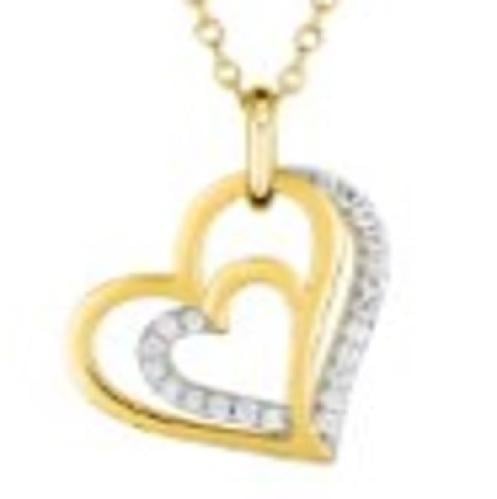 Gold plated necklace with zirconia - DSC371Z45E - سلسال مطلي بالذهب مع الزيريكون