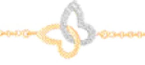 Gold-plated bracelet with white cubic zirconia - DSB208Z18E - سوار مطلي بالذهب مع الزيريكون الابيض