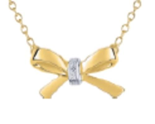 Gold plated necklace with zirconia - DSC358Z40E - قلادة مطلية بالذهب مع الزيريكون