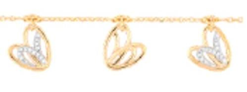 Gold-plated bracelet with white cubic zirconia - DSBL41Z20E - سوار مطلي بالذهب مع الزيريكون الابيض