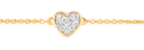 Gold-plated bracelet with white cubic zirconia - DSB212Z18E -  سوار مطلي بالذهب مع زيركون ابيض