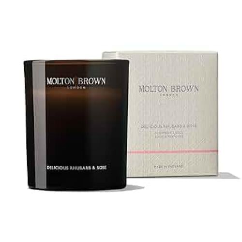 MOLTON BROWN CANDLE RHUBARB & ROSE SINGLE WICK 190G - شمعة مولتن براون رهوبارب & روز سينقل ويك 190 قرام