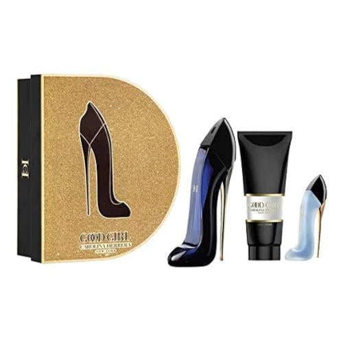 Ch Good Girl Gift (W) Set 3 Piece EDP 80ML + Body Lotion 100ml + Hair Mist 30ml - طقم هدية كارولينا هيريرا قود قيرل او دو بارفيوم 80 مل + لوشن للجسم 100 مل + عطر للشعر 30 مل