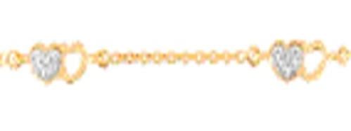 Gold-plated bracelet with white cubic zirconia - DSBI86Z18E - سوار مطلي بالذهب مع الزيريكون الابيض