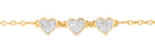Gold-plated bracelet with white cubic zirconia - DSB213Z18E - سوار فونتني مطلي بالذهب مع زيركون ابيض