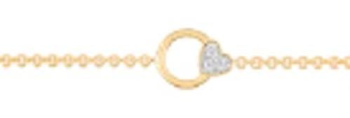 Gold-plated bracelet with white cubic zirconia - DSBL47Z20E - سوار مطلي بالذهب مع زيركون ابيض