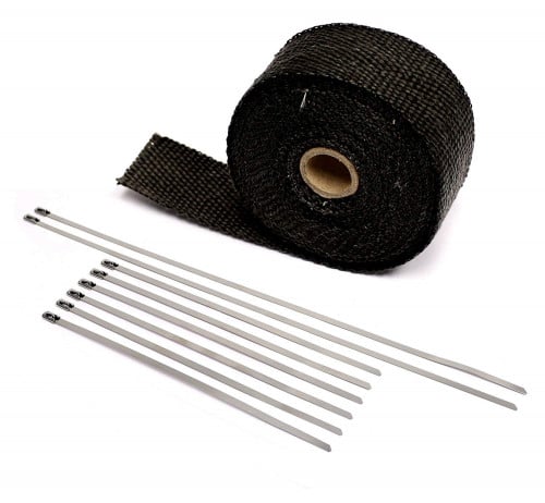 DDM Black Fiberglass Pipe Wrap 2x50x1.5mm Thick