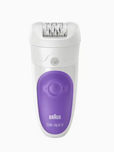 ماكينة إزالة الشعر اللاسلكية سيلك إبيل 5 للاستخدام الجاف والرطب أبيض/أرجواني SE 5541