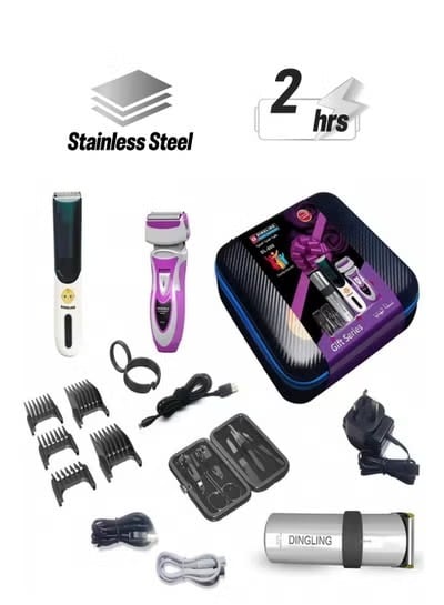 مجموعة أدوات الحلاقة العائلية للسفر