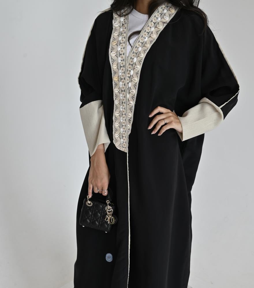 عباية حرير مغسول اسود