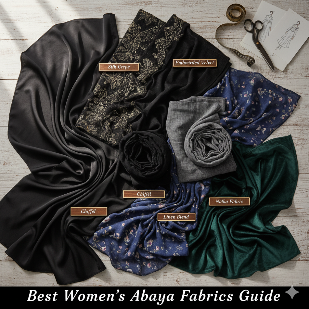 أفضل أنواع الأقمشة النسائية للعبايات