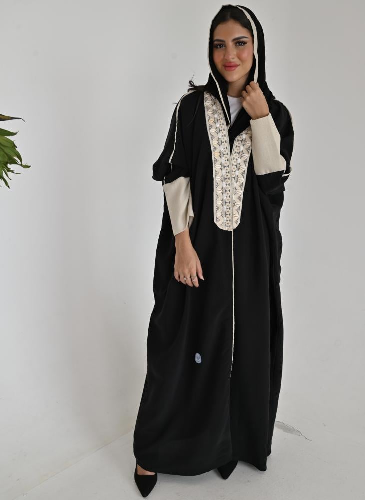عباية حرير مغسول اسود
