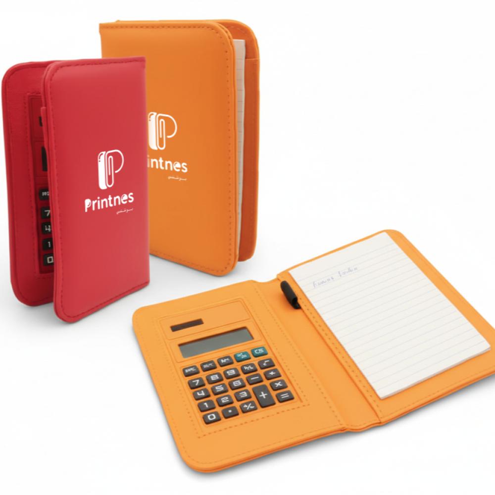 محفظة جلديه مع حاسبة